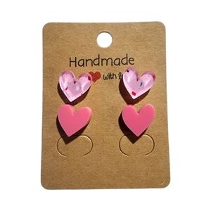 Bubblegum Confetti Acrylic Stud Earrings, 2 Pairs